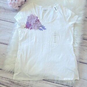 Old Navy Women Appliqué Flowers Top Size XL